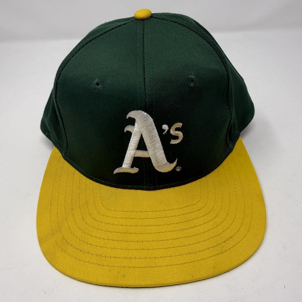 Oakland Athletics Hat Cap Snapback Annco Mens Green Yellow MLB
